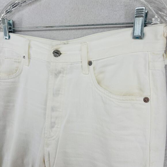 CITIZENS OF HUMANITY Jeans 29 Charlotte High Rise Straight Buttonfly White USA - Picture 4 of 16